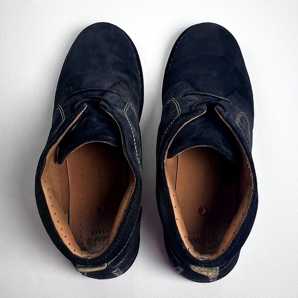 Clarks Artisan Unstructured Black Suede Chukka Ankle Boots Women's Size 9 - Picture 9 of 9